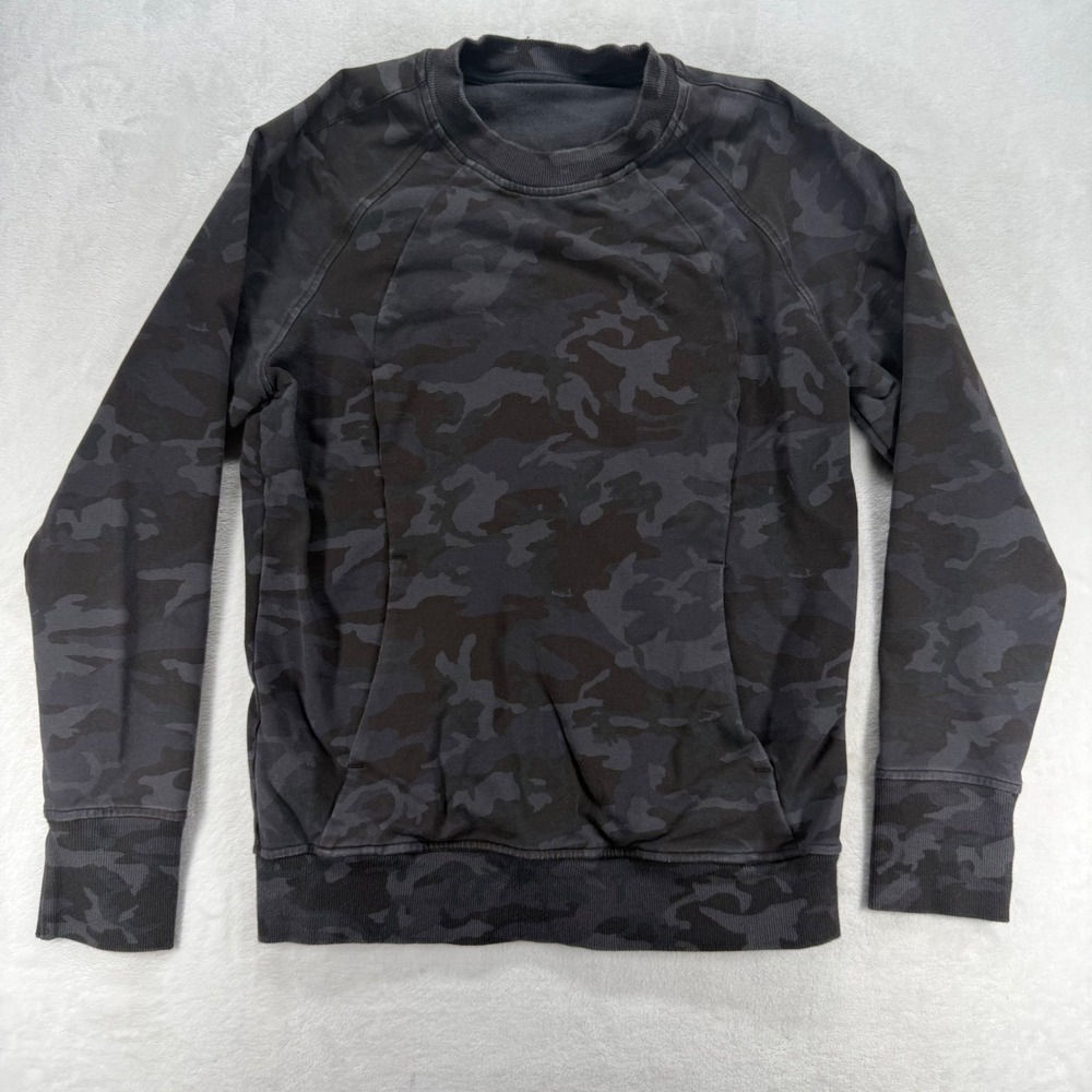 Lululemon Scuba Crew Incognito Camo Pullover Sweatshirt Athleisure Top Size 6